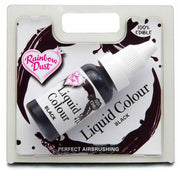 Rainbow Dust Lebensmittelfarbe Airbrush black, Schwarz, 16ml - Tortendekoshop