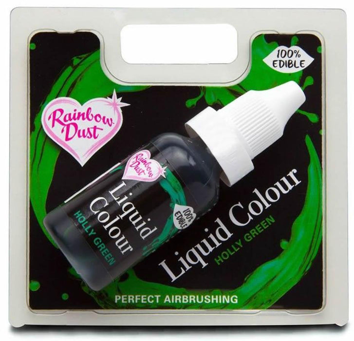 Rainbow Dust Lebensmittelfarbe Airbrush green, grün, 16ml - Tortendekoshop