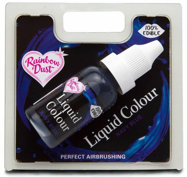 Rainbow Dust Lebensmittelfarbe Airbrush navy blue, marineblau, 16ml - Tortendekoshop