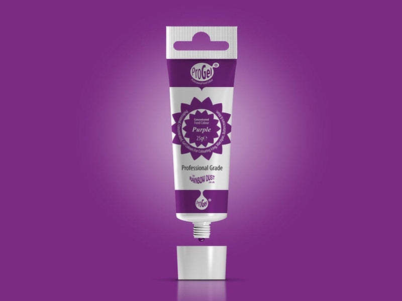 Rainbow Dust Lebensmittelfarbe ProGel Purple, violett, 25g - Tortendekoshop