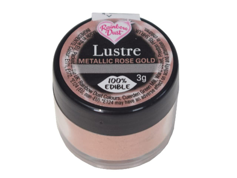 Rainbow Dust Puderfarbe Metallic rose-gold 3g - Tortendekoshop