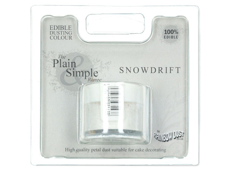 Rainbow Dust Puderfarbe Snow Drift weiß, 5g - Tortendekoshop