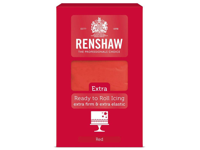 Renshaw Rollfondant Pro Extra Rot, 1kg - Tortendekoshop