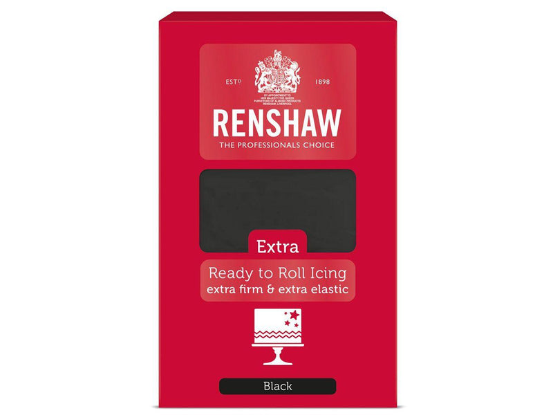Renshaw Rollfondant Pro Extra Schwarz, 1kg - Tortendekoshop