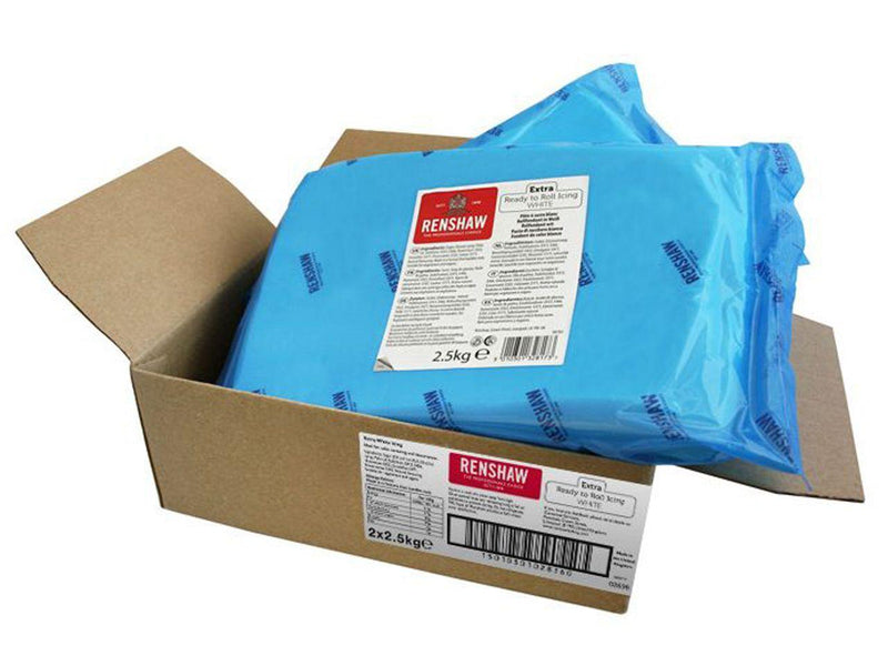 Renshaw Rollfondant Pro Extra Weiß, 2x2.5kg - Tortendekoshop