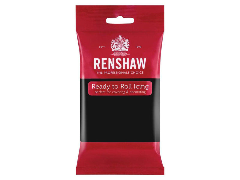 Renshaw Rollfondant Pro Schwarz, 250g - Tortendekoshop