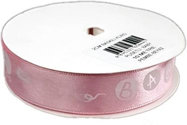 Rosa Baby Schreiben Satin Schleifenband, 2cm - Tortendekoshop