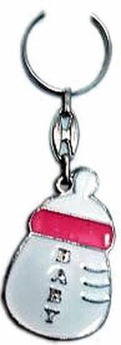 Rosa Babyschoppen Schlüsselanhänger - Tortendekoshop