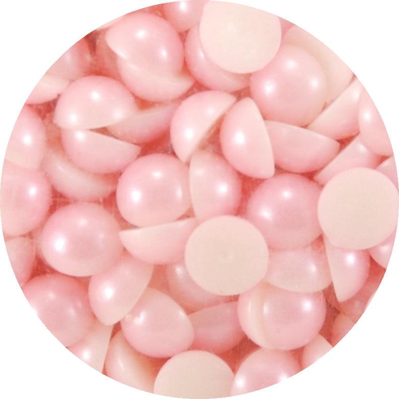 Rosa Deko Halbe Perlen - Tortendekoshop