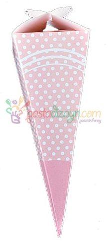Rosa gepunktet Geschenke Zuckertüten - Tortendekoshop