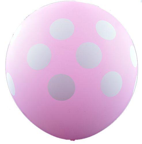 Rosa gepunktet Party Ballons - Tortendekoshop