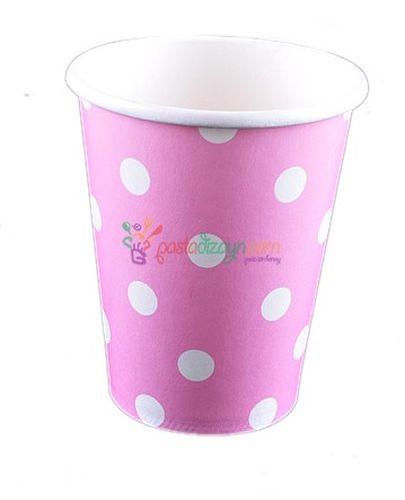 Rosa gepunktet Party Pappbecher - Tortendekoshop