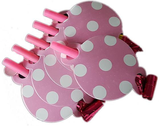 Rosa gepunktet Party Tröten - Tortendekoshop