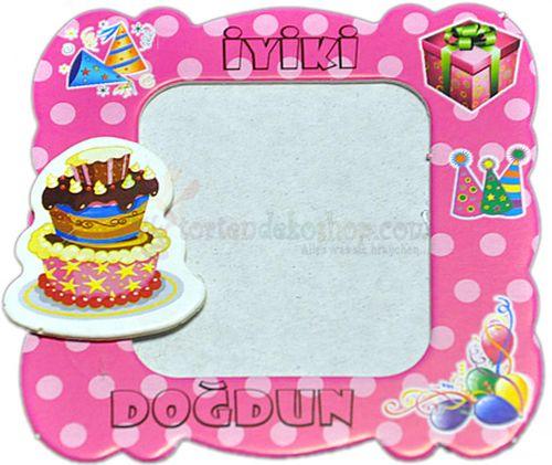 Rosa Iyiki Dogdun Magnet Bilderrahmen - Tortendekoshop