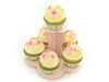 Rosa mit Pünktchen Cupcake, Muffin Ständer, klein - Tortendekoshop