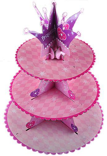 Rosa Prinzessin Karton Stand - Tortendekoshop