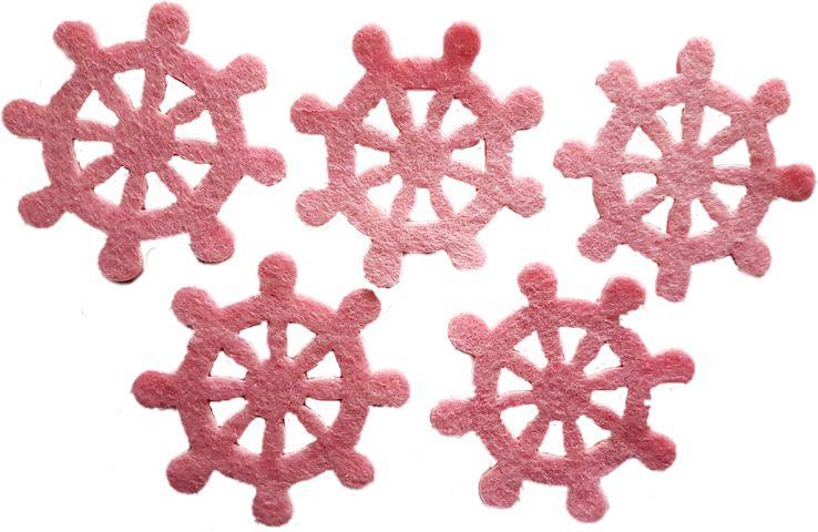Rosa Schiffsruder Deko aus Filz - Tortendekoshop