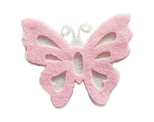 Rosa Schmetterling Deko aus Filz - Tortendekoshop
