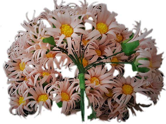Rose Margeriten Deko Blumen mit Draht - Tortendekoshop