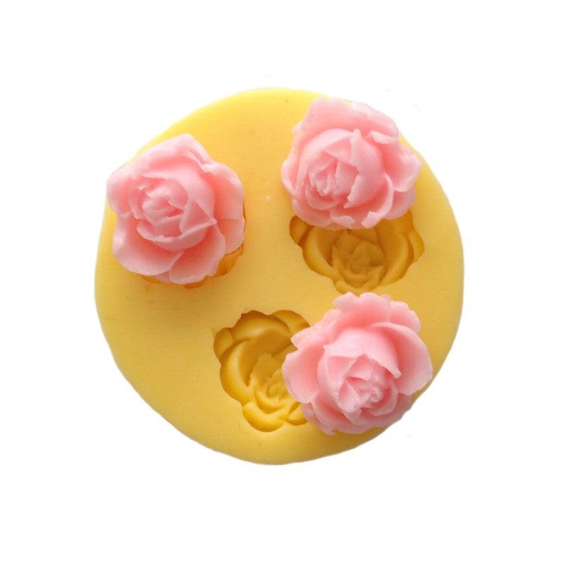 Rosen 3er Silikonform, klein - Tortendekoshop