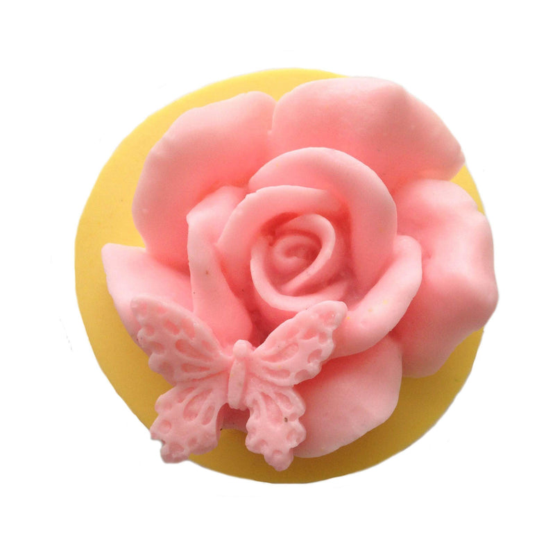 Rosen Silikonform mit Schmetterling - Tortendekoshop