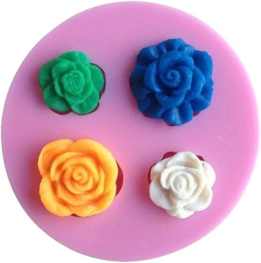 Rosen Verschiedene Silikonform - Tortendekoshop