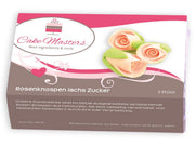 Rosenknospen lachs Zucker, 3 Stück - Tortendekoshop