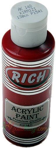 Rot Akryl Duftsteinfarbe,130ml - Tortendekoshop