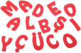 Rot Deko Buchstaben aus Filz, 3cm - Tortendekoshop