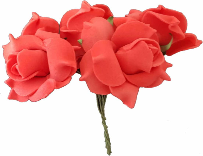 Rot Deko Rosen mit Draht - Tortendekoshop