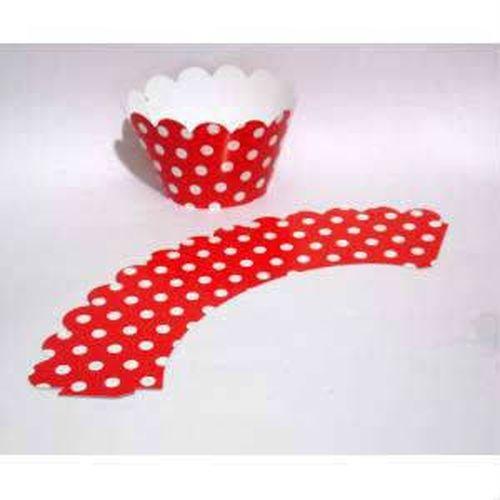 Rot gepunktet Cupcake, Muffin Wrappers - Tortendekoshop