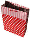 Rot gepunktet Karton Geschenktüte, 11x17cm - Tortendekoshop