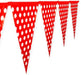 Rot gepunktet Party Wimpelkette - Tortendekoshop