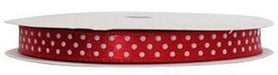Rot gepunktet Satin Schleifenband, 1cm - Tortendekoshop