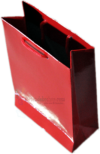 Rot Karton Geschenktüte, 11x17cm - Tortendekoshop