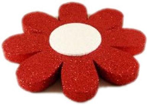 Rot Margeriten Deko aus Filz - Tortendekoshop