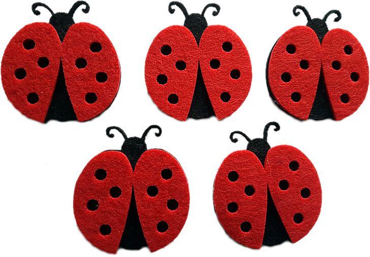 Rot Marienkäfer Deko aus Filz - Tortendekoshop