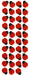 Rot Marienkäfer Deko Sticker, 1cm, 60stk - Tortendekoshop
