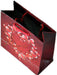 Rot mit Herzen Karton Geschenktüte, 11x11cm - Tortendekoshop