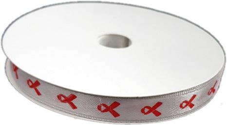 Rot Schleifen Motiven Satin Schleifenband, 1cm - Tortendekoshop
