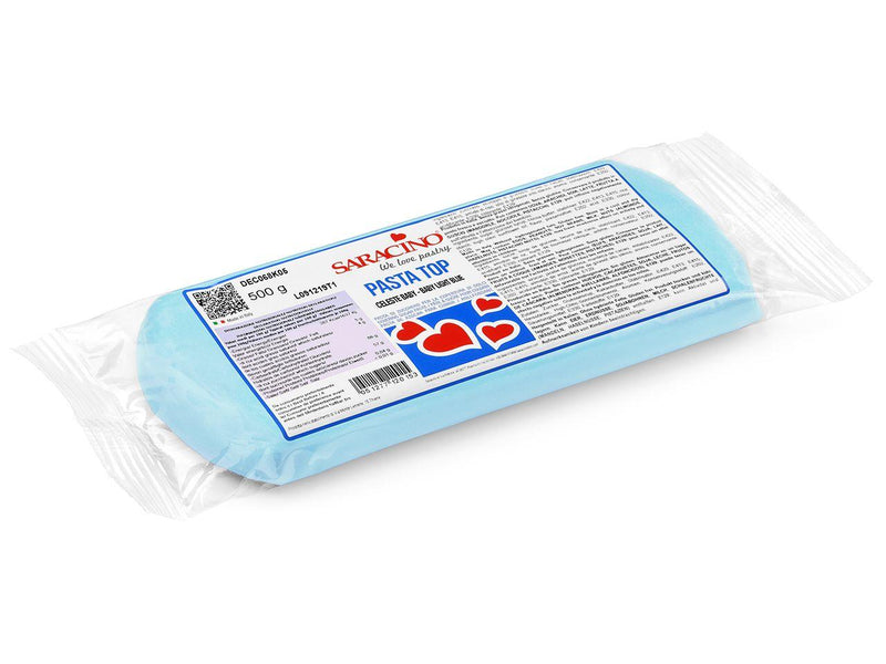 Saracino Fondant Pasta Top babyblau, 500g - Tortendekoshop