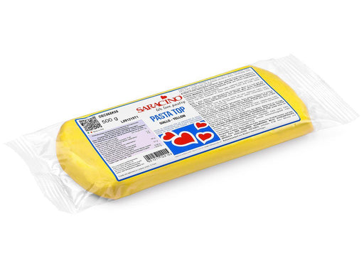 Saracino Fondant Pasta Top gelb, 500g - Tortendekoshop