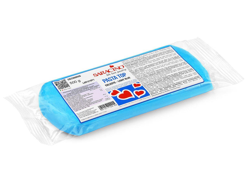 Saracino Fondant Pasta Top hellblau, 500g - Tortendekoshop