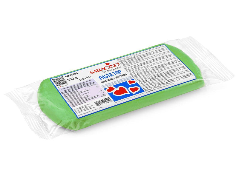 Saracino Fondant Pasta Top hellgrün, 500g - Tortendekoshop