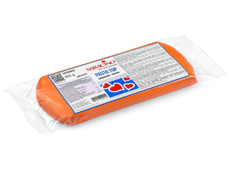 Saracino Fondant Pasta Top orange, 500g - Tortendekoshop