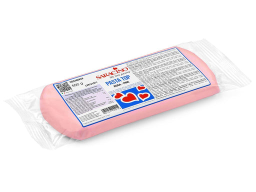 Saracino Fondant Pasta Top rosa, 500g - Tortendekoshop
