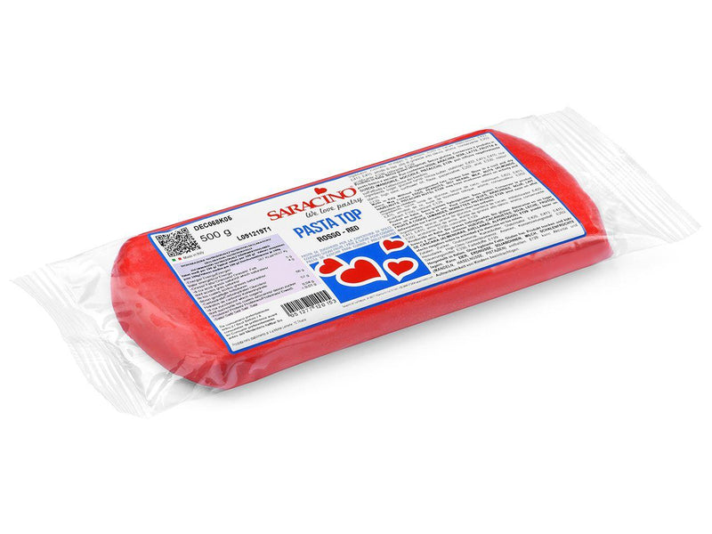 Saracino Fondant Pasta Top rot, 500g - Tortendekoshop