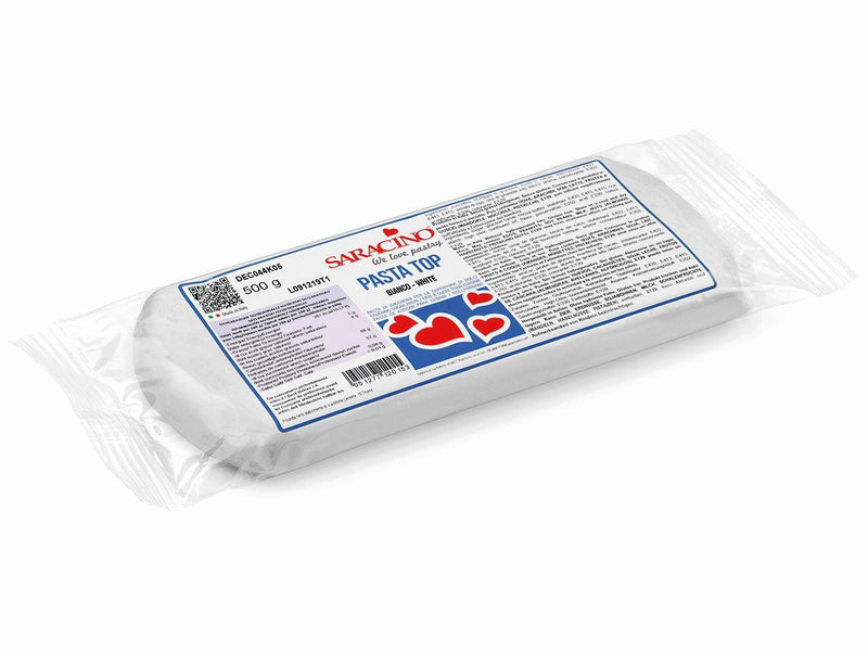 Saracino Fondant Pasta Top weiß, 500g - Tortendekoshop