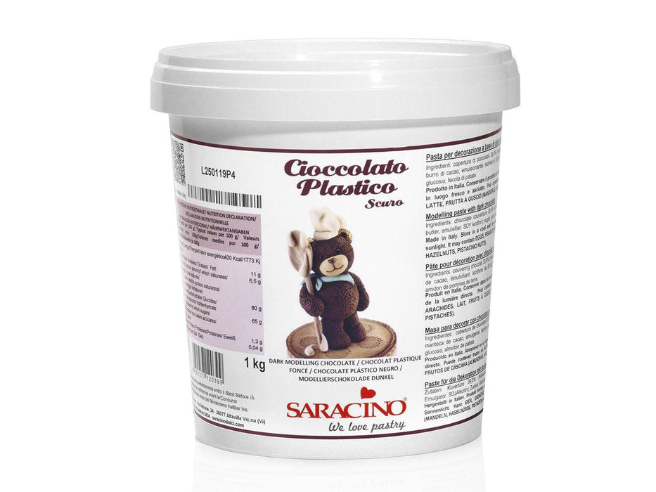 Saracino Modellier-Schokolade dunkel ,1 Kg - Tortendekoshop
