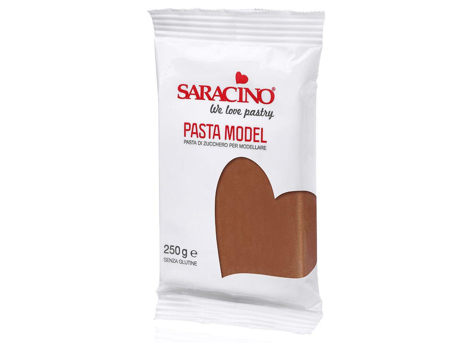 Saracino Modellierfondant Pasta Model braun, 250g - Tortendekoshop